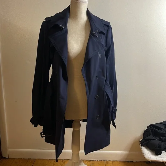 Carolina Belle Jackets Coats Carolina Belle Blue Trench Coat